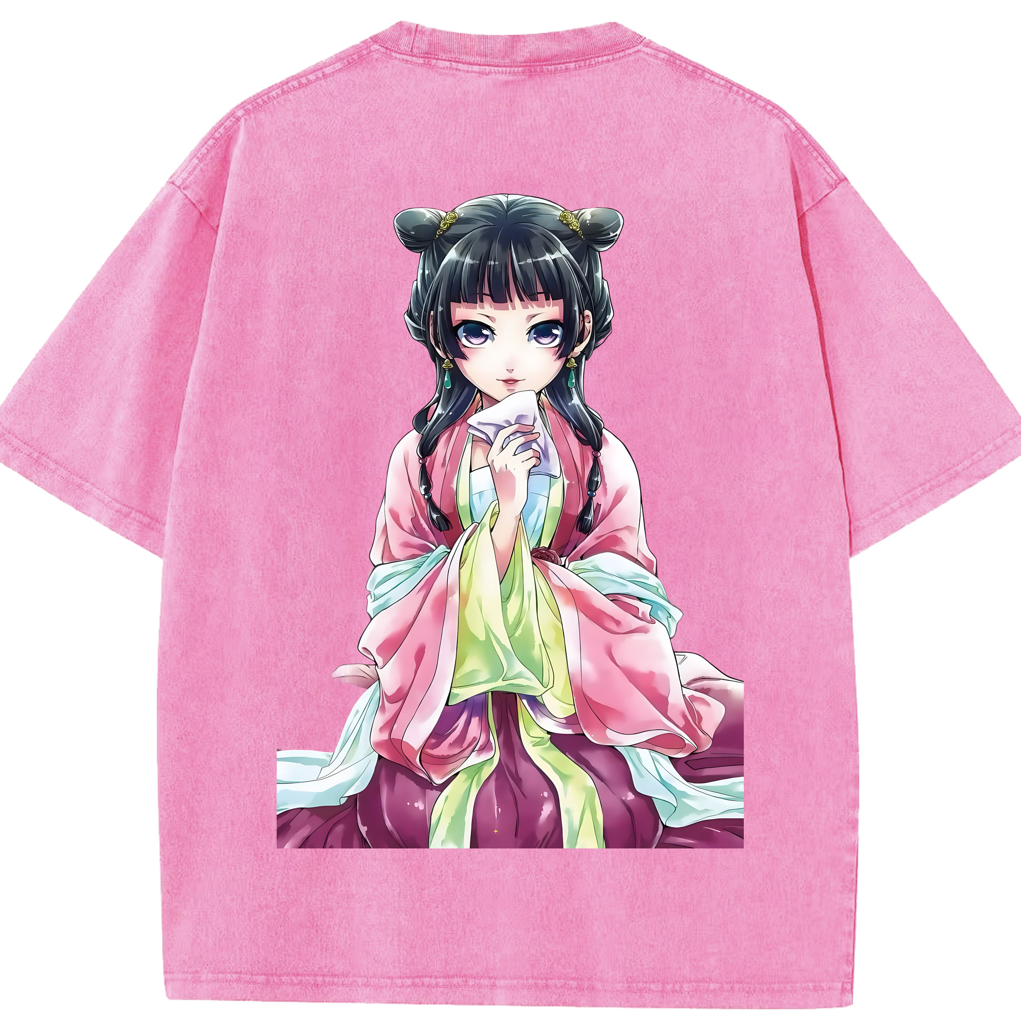 （画像用） 薬屋のひとりごと The Apothecary Diaries 綿100% ヴィンテージ風 半袖Tシャツ（背面プリント）